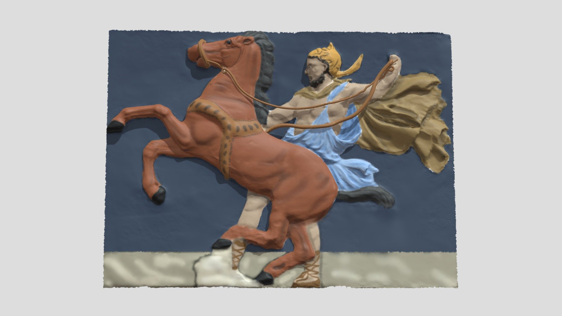 Parthenon West Frieze VIII-Polychromy