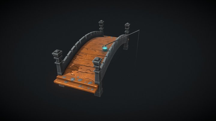 Concept Stylized Bridge 3D Model