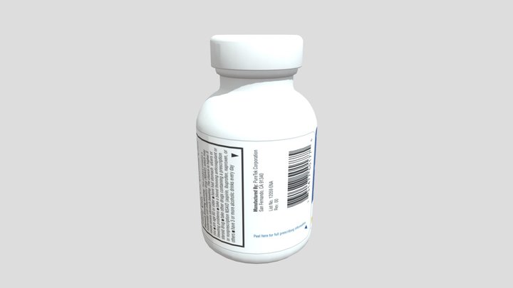 Simple Pill Bottle 3D Model