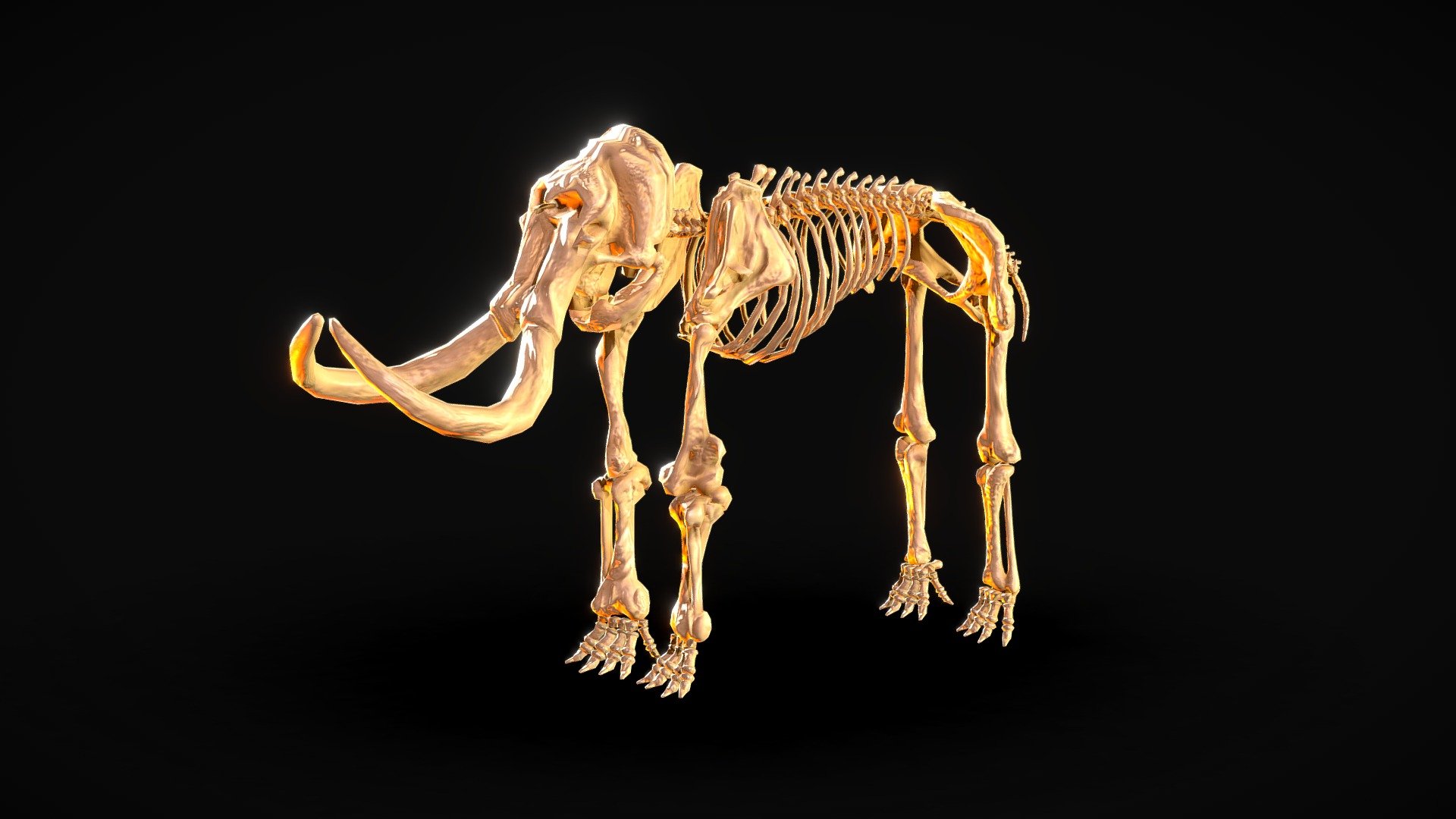 Realistic Mammals Fossil - Mammoth - Buy Royalty Free 3D model by ...