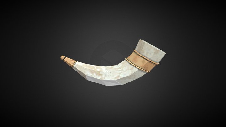 Viking drinking horn 3D Model