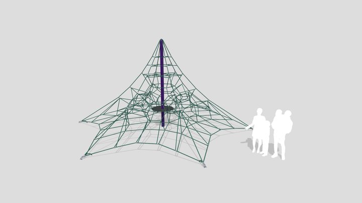 Net Effects - Regular Hex Pyramid Net 3D Model
