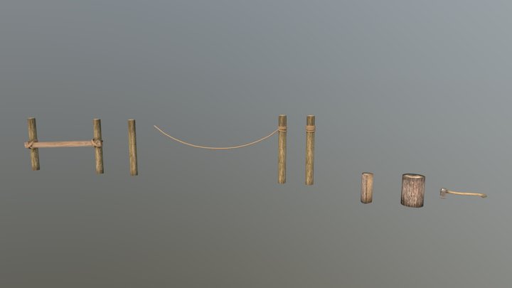Medieval Pack - Wood set #1 3D Model