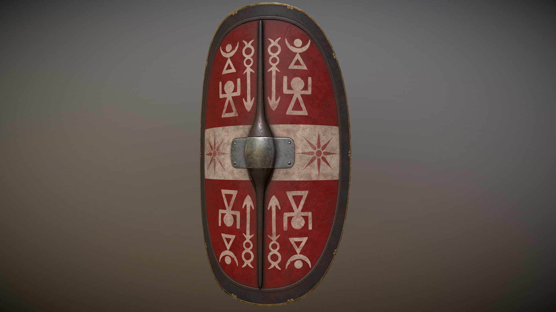 Carthaginian Oval Shield (Tanit 2) - 3D model by Garrettich [cd30e06 ...