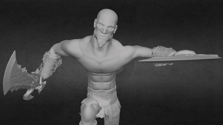 GOD OF WAR KRATOS 3D model 3D printable