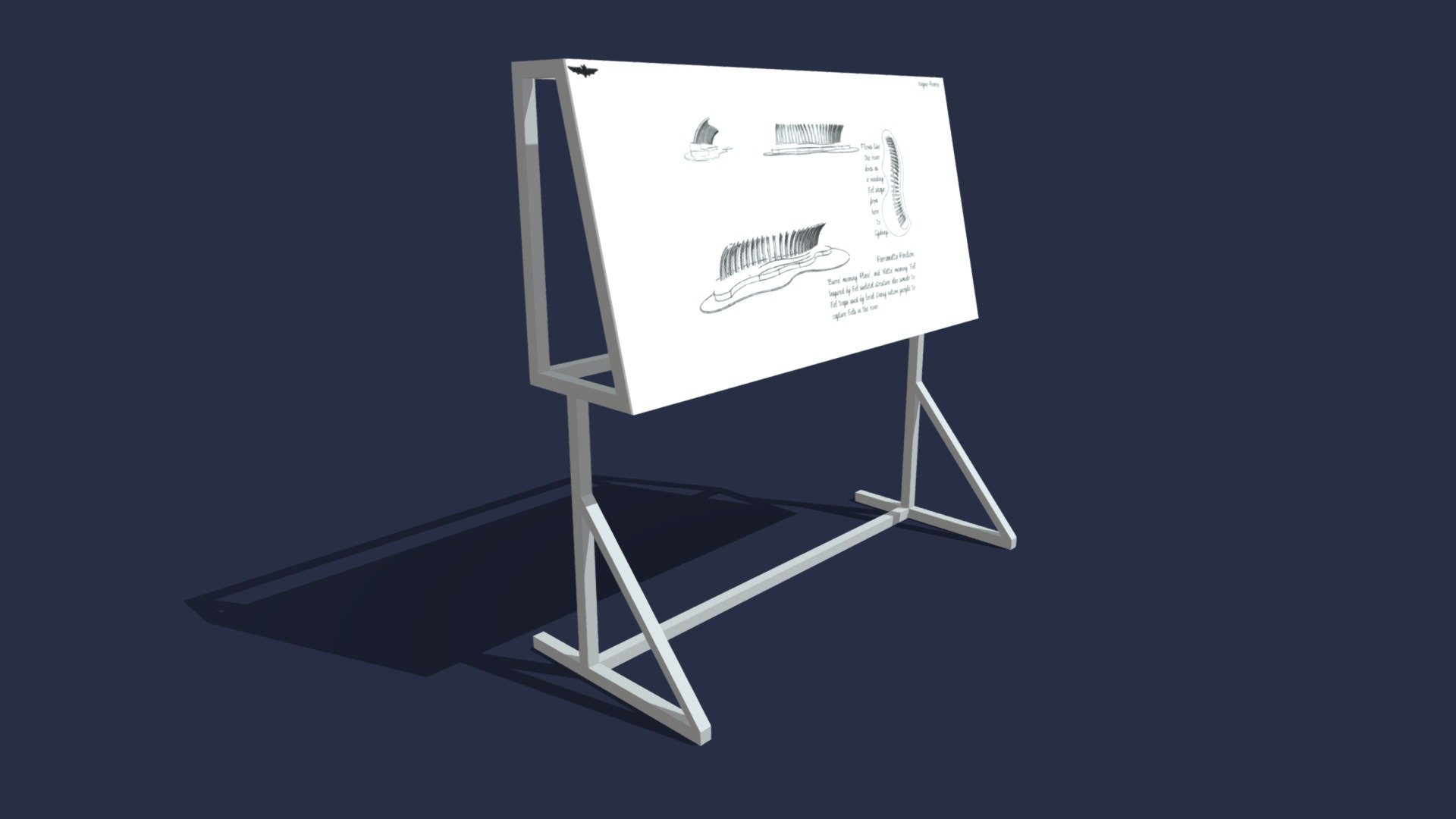 Whiteboard Download Free 3D model by Wayne Pearce (WaynePearce10) [cd3406e] Sketchfab