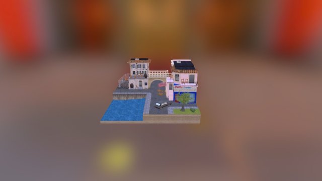 mediteran CityScene 3D Model