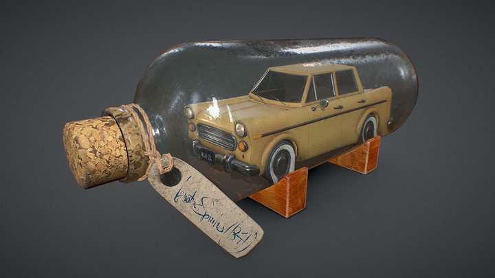 Bottled car 3D Model