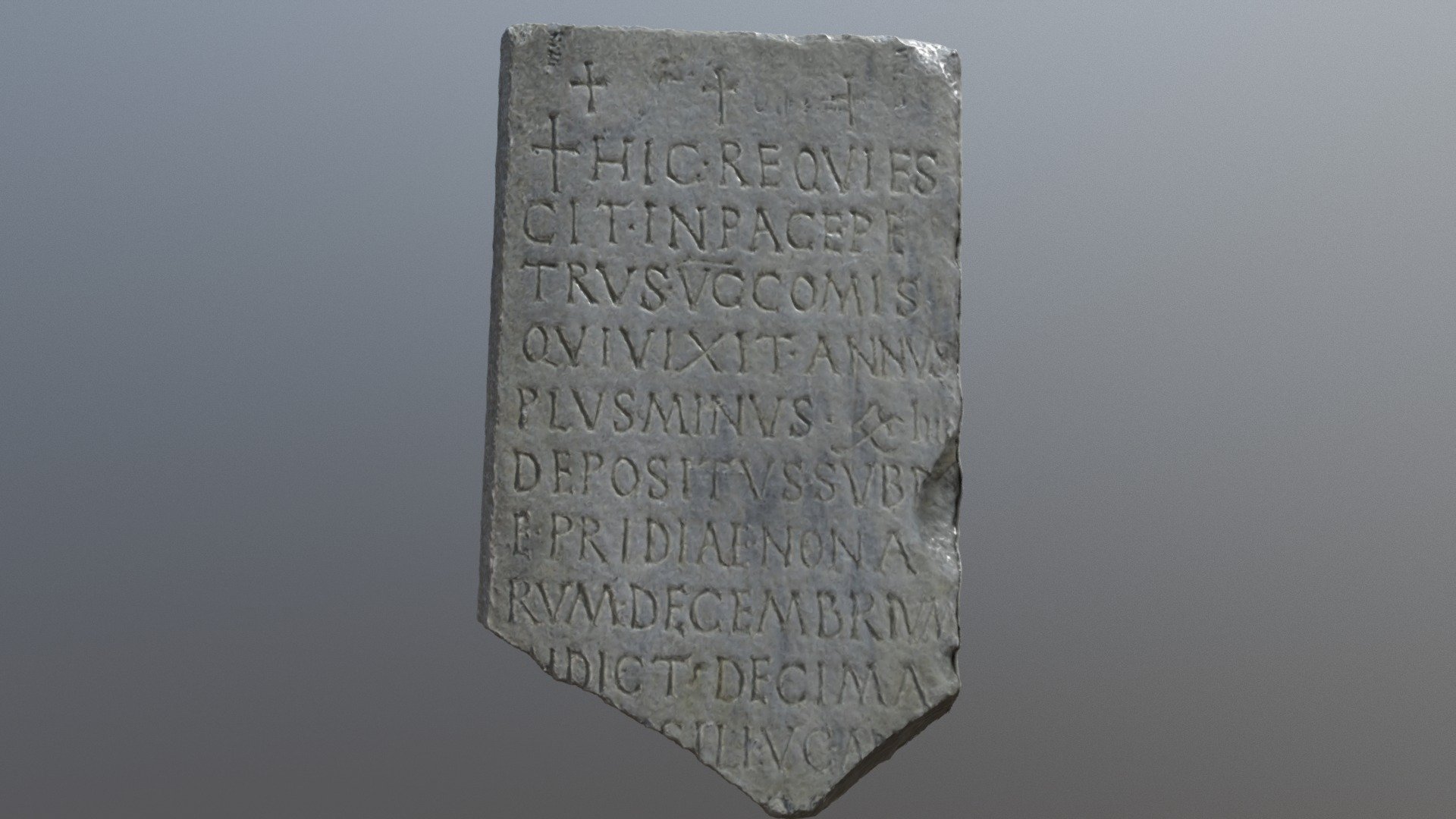 Epigrage del Comes Petrus (inv. 4526)
