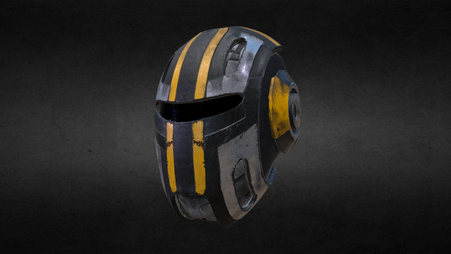 Cyborg Helmet 3D Model