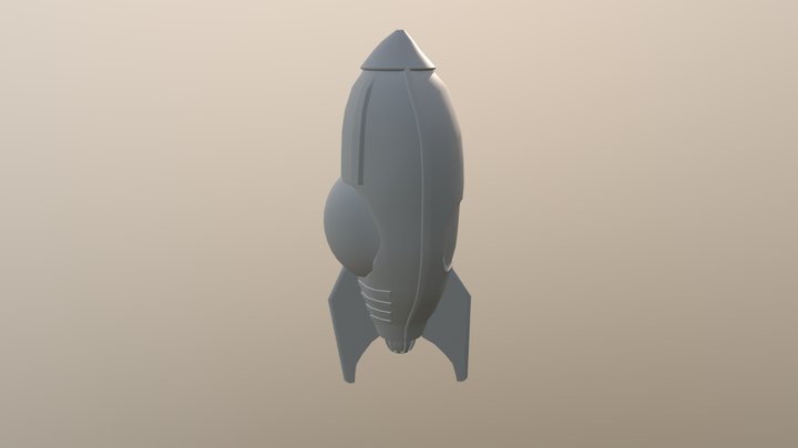 Toy Rocket Green Beam 3D Model