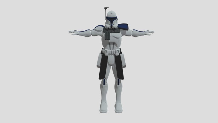 Clone Trooper Rex CT-7567 3D Model