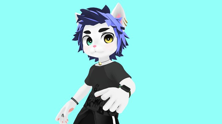 Cat boy River kun 2 3D Model