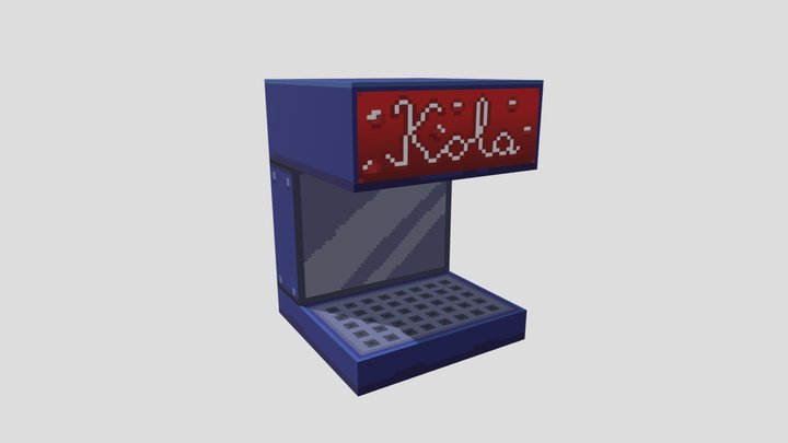 Low Poly Soda Machine 3D Model