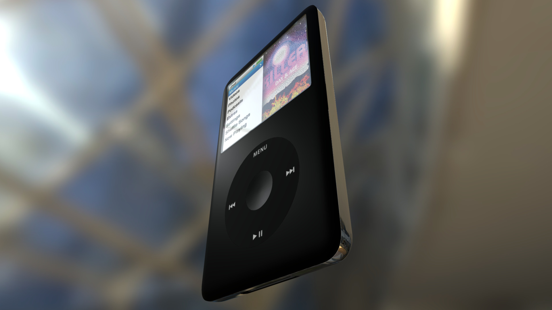 3D model iPod Classic High Quality Production Model - This is a 3D model of the iPod Classic High Quality Production Model. The 3D model is about a black cell phone.