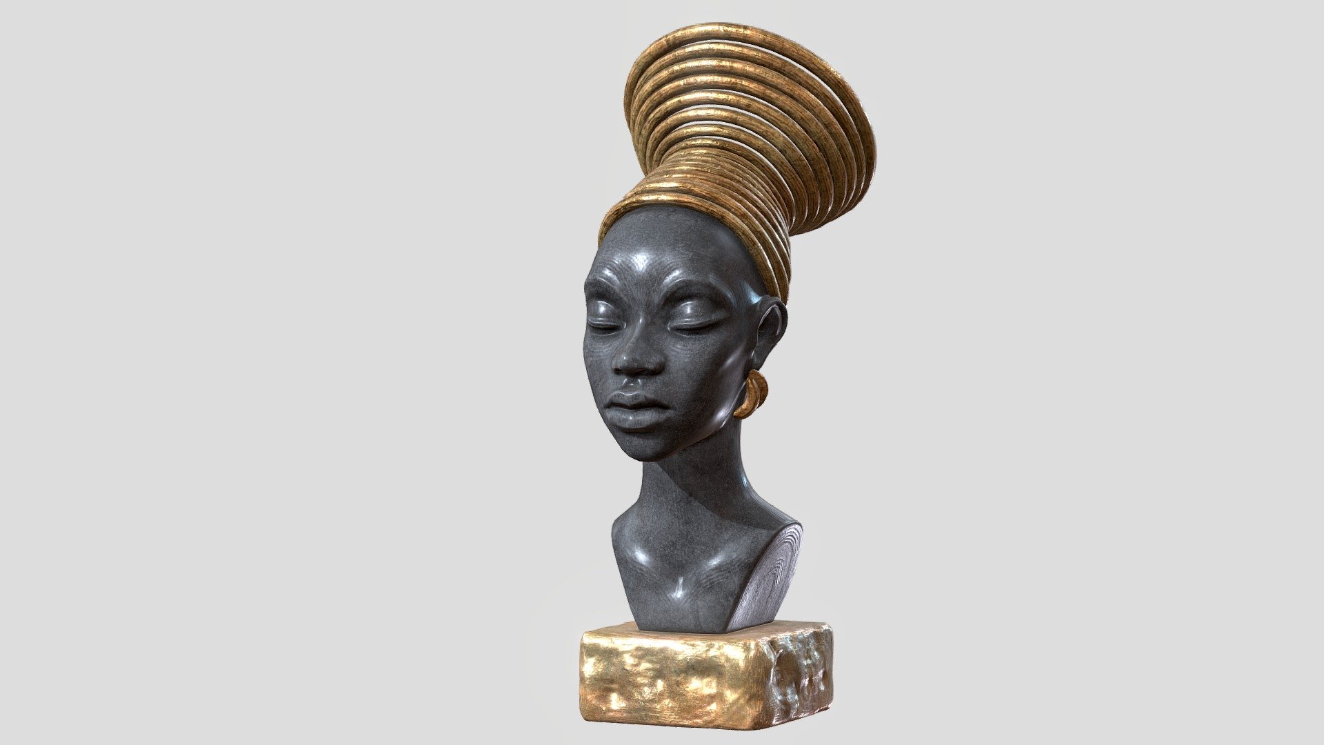 Bust of an African woman - Buy Royalty Free 3D model by Saniodesign ...