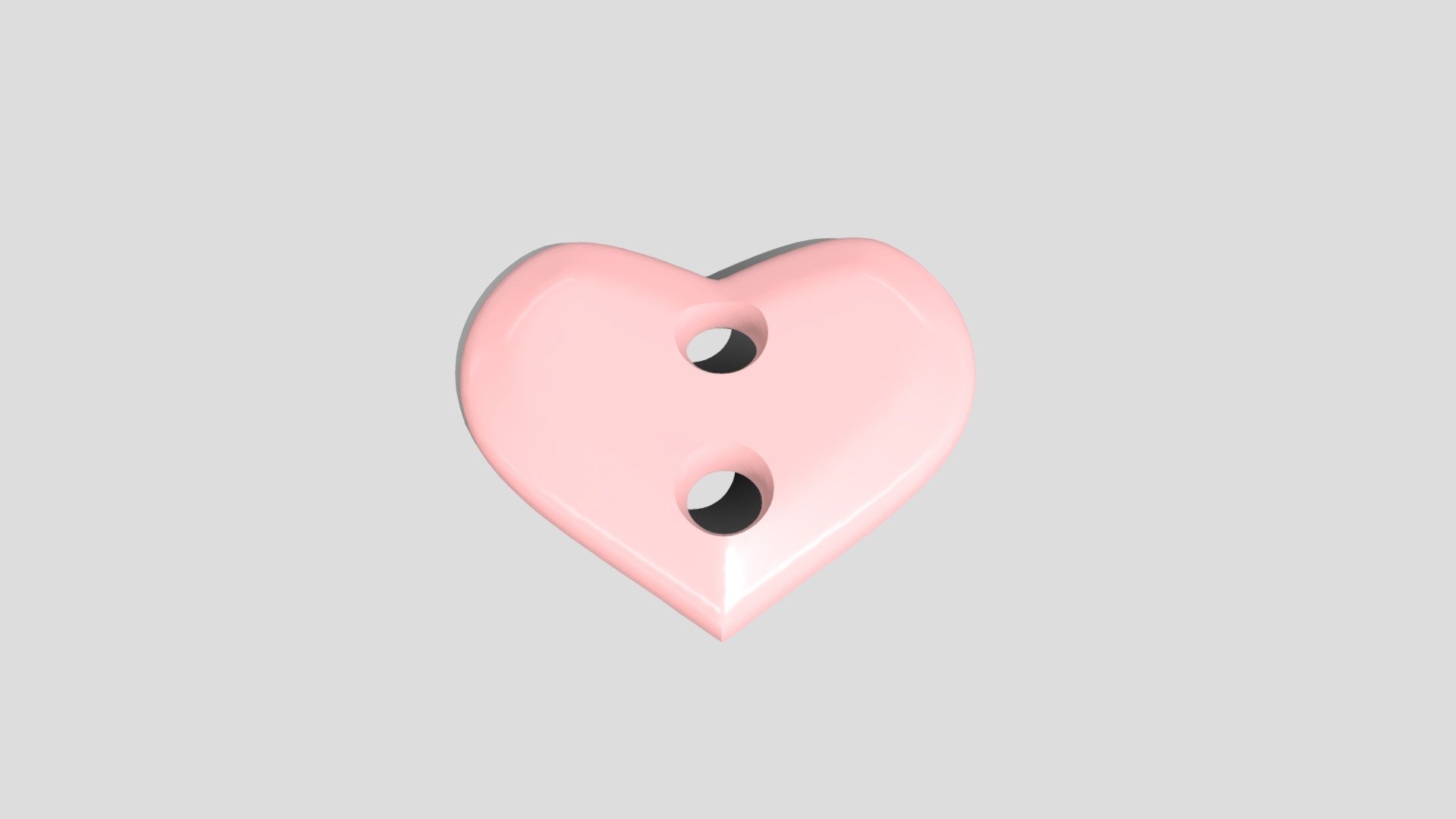 Printable Heart Button 01 - Ø1,5cm - 2Holes Ø2mm
