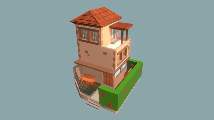 House Lowpoly 3D Model