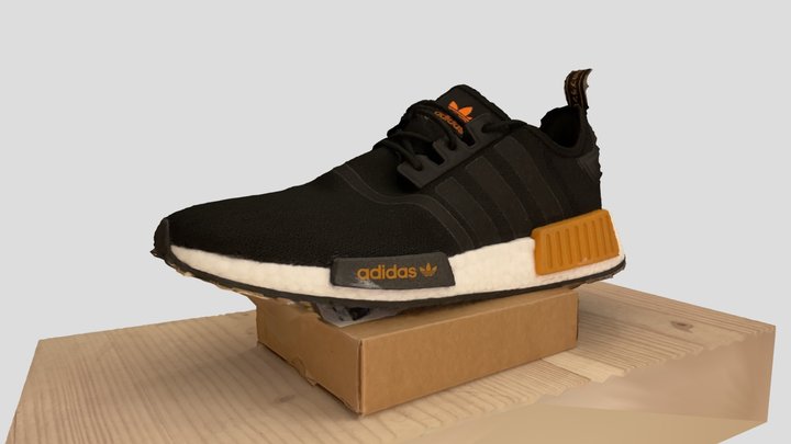 test scan black adidas sneaker 3D Model