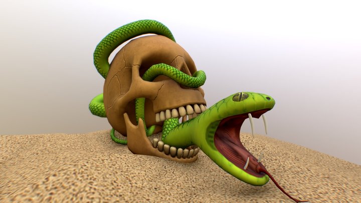 Serpiente Calavera 3D Model