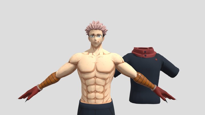 Jujutsu - Yuji Itadori｜咒術迴戰 虎杖悠仁 3dmodel Rigged 3D Model
