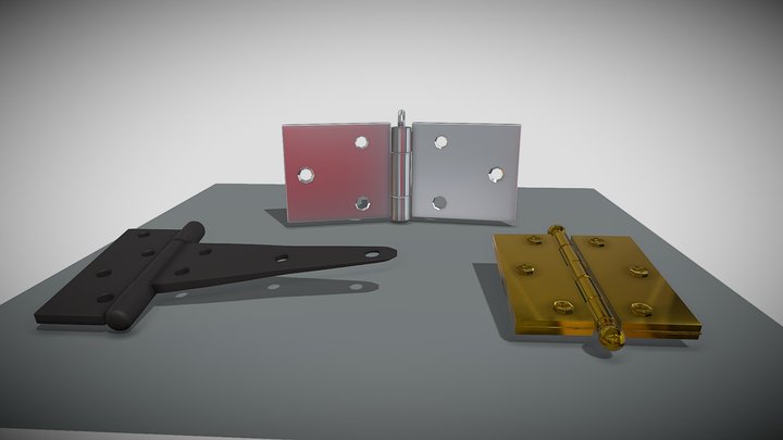 Different Types of Hinges 3D Model