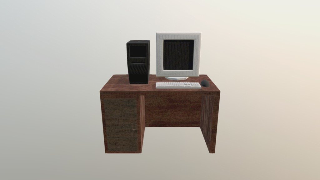 00 3 Dmode Table+computer-期末用 - 3D model by miaomiaou [cd47d8c] - Sketchfab