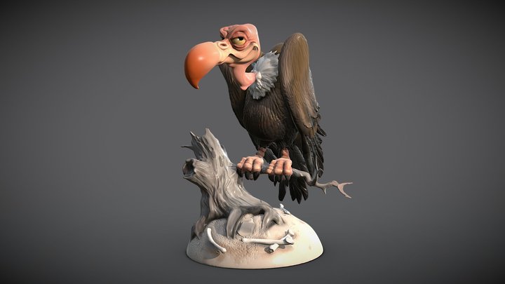 Funny Vulture 3D Model