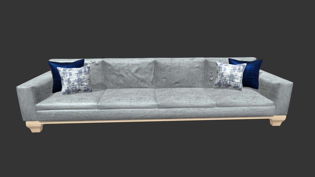 Modern Sofa with  Pillows - Living Room Set