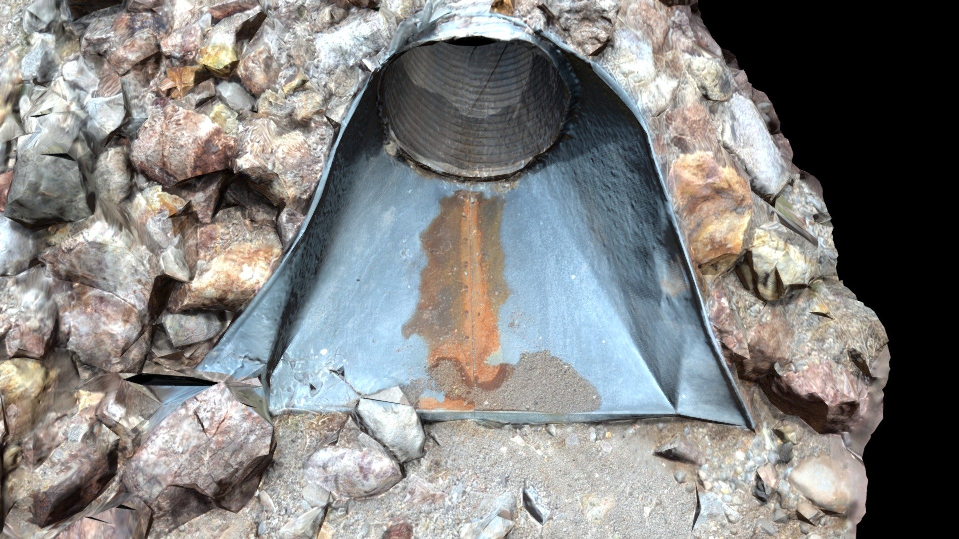 Drainage Isolated lowpoly 3D Scan