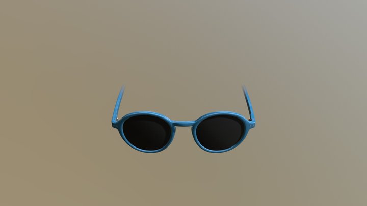 Blue Sunglasses - AR Face Filter 3D Model