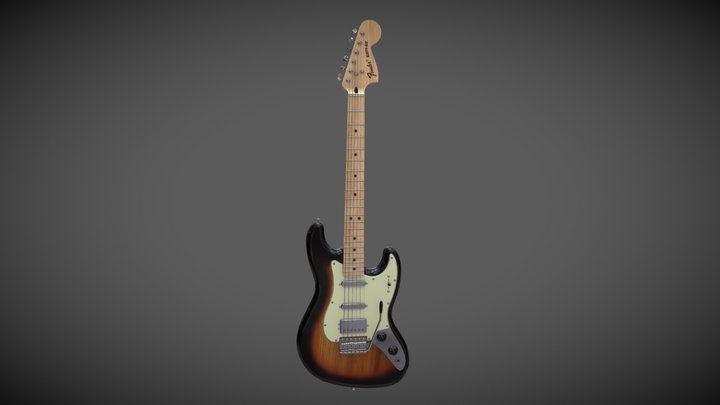 Electric Guitar - Fender Sixty-Six 3D Model