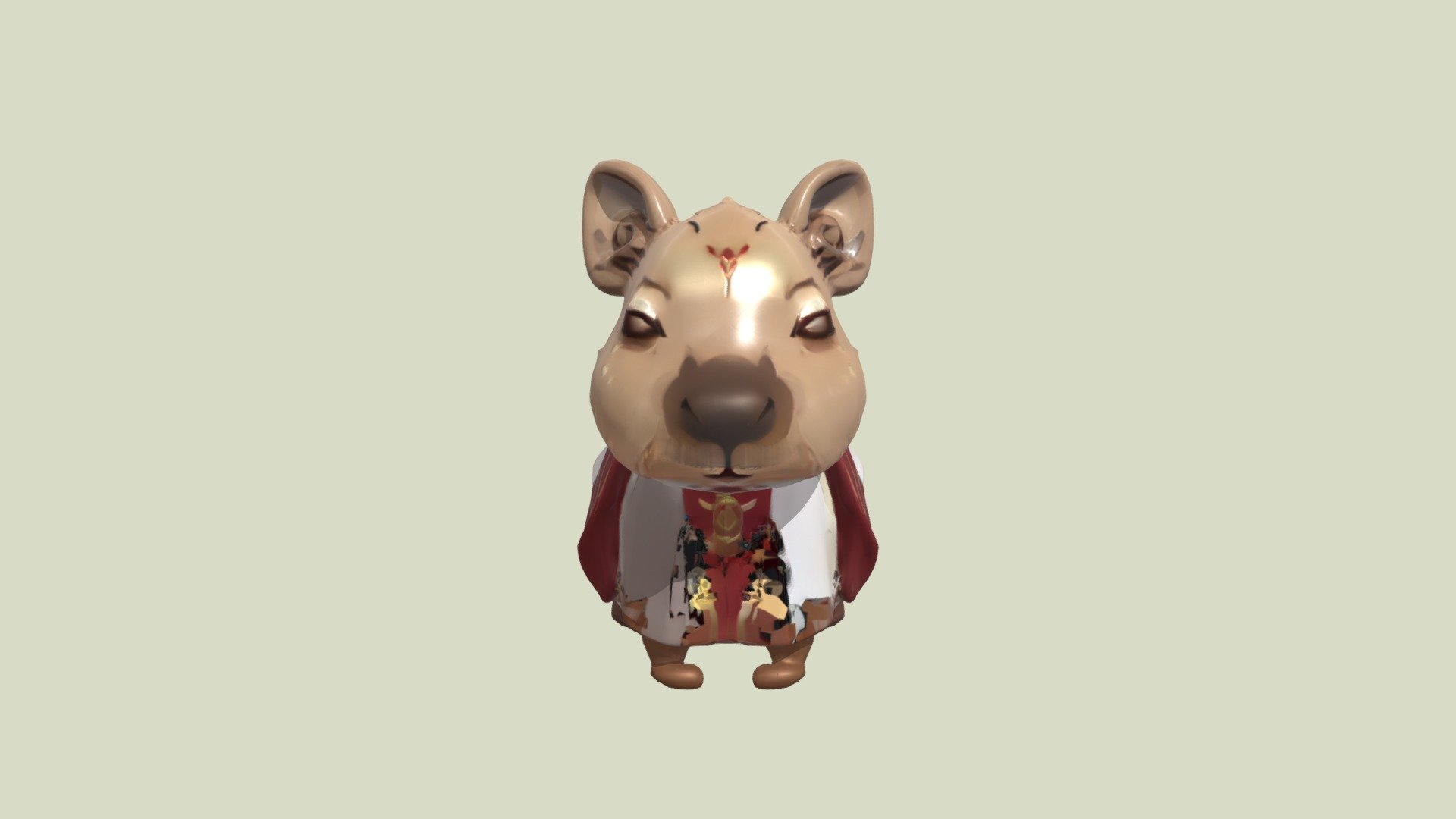 Cute anthropomorphic rodent in regal attire - 3D model by mendipao72 ...