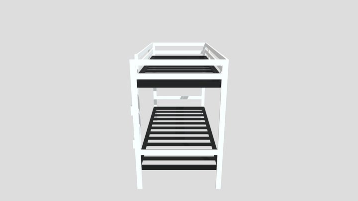 Double Layer Bed 3D Model