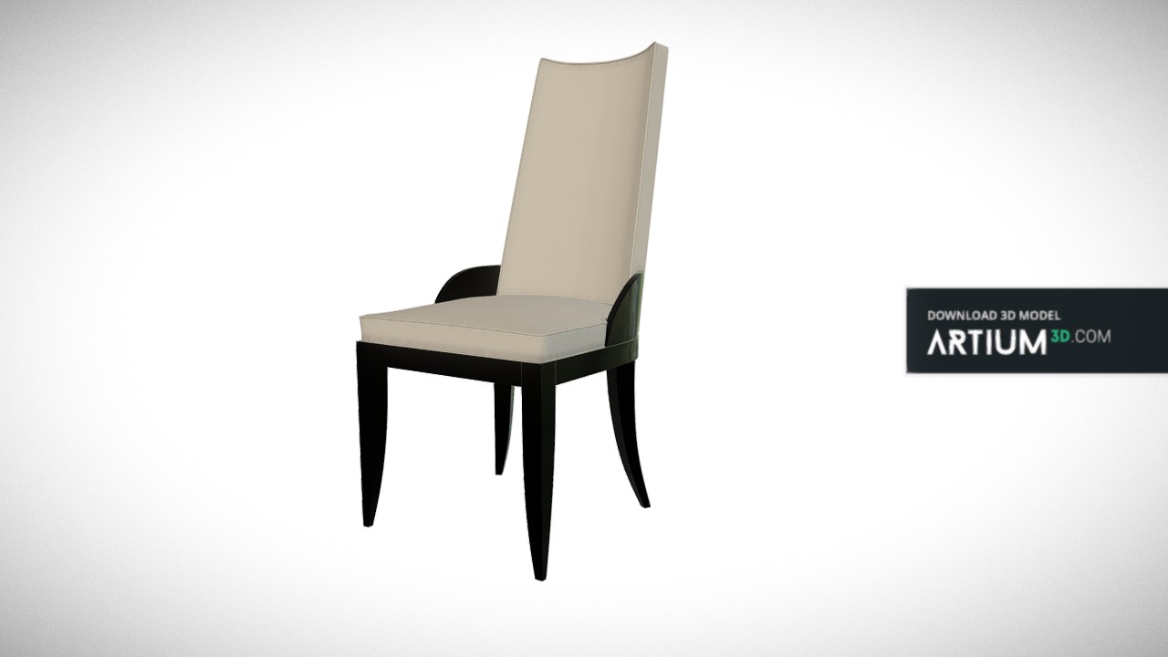 3D model Chair – Art Deco style - This is a 3D model of the Chair – Art Deco style. The 3D model is about a chair with a cushion.