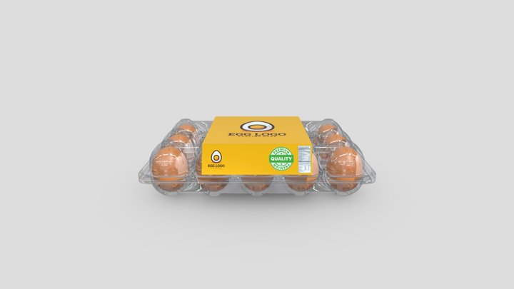 PACKAGING EMPAQUE DE HUEVOS 3D Model