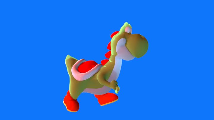 Nintendo SNES Yoshi 3D model test 3D Model