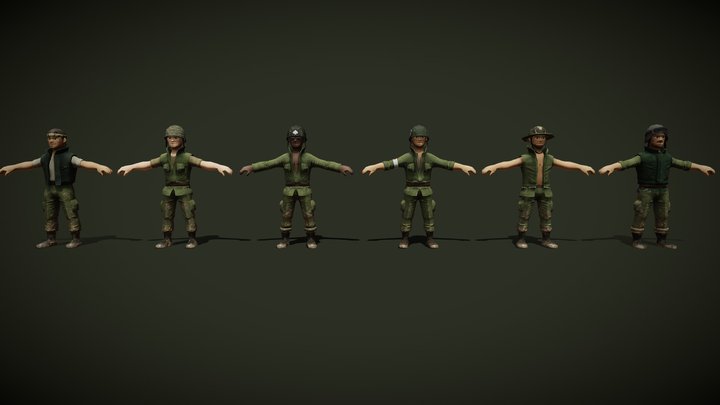 Vietnam Soldier Pack 3D Model