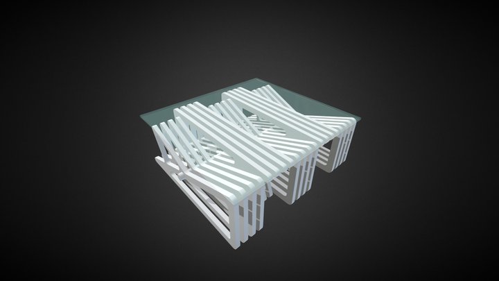 Stripes Table 3D Model