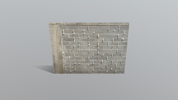 Wall under construction 3D Model