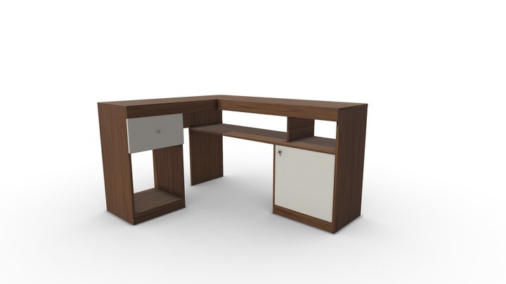 Escritorio Office Nilo Roble 3D Model