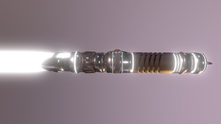 Custom One - Hand Lightsaber "The Cyan One" 3D Model
