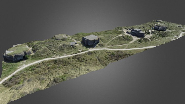 Festung IJmuiden Nederland, Atlantikwall 3D Model