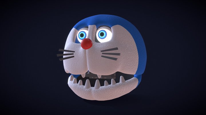 Animatronic Doraemon Head 3D Model