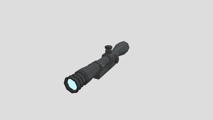 Low-Poly  Sniper Scope 3D Model