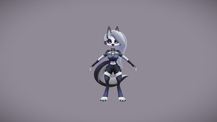 Loona VRChat Avatar | Furry Stylized 3D Model 3D Model