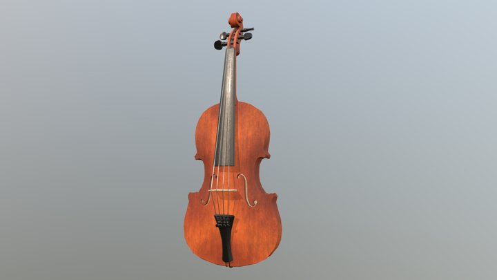Violin - Base Material Pass 3D Model