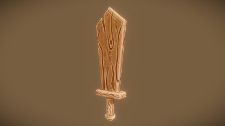 Stylized_Wooden_Training_Sword 3D Model