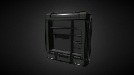 Armoury Weapons Locker 3D Model