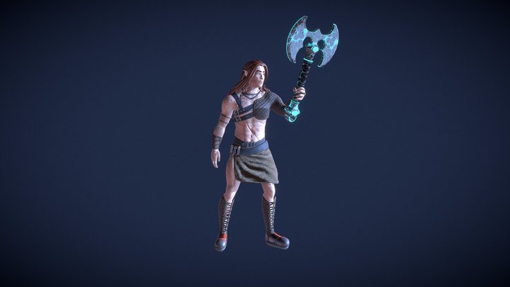 Final Celtic Warrior 3D Model